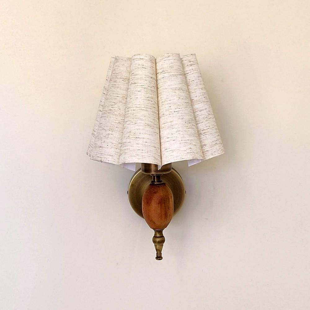 Gatsby Pearl Vintage Gold duvar apliği – keten krem başlıklı dekoratif aplik